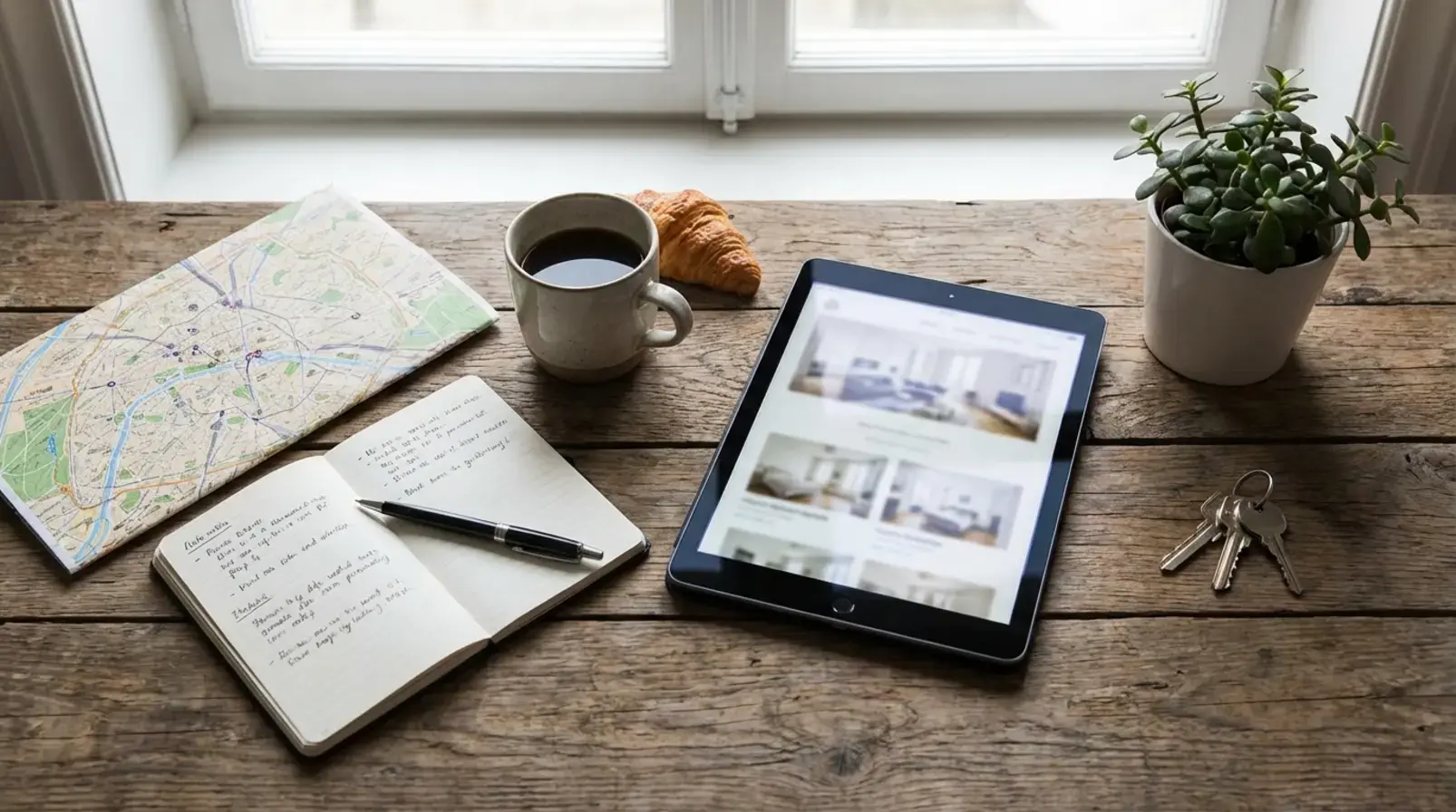 Grille d’annonces de location meublée à Paris avec informations loyer, surface et disponibilité