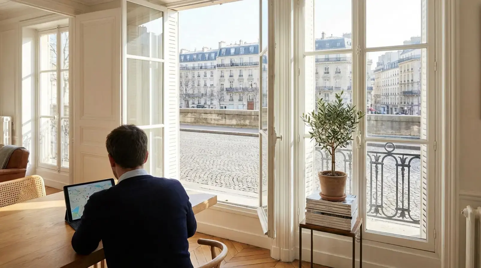 Entrée d’immeuble parisien et plaque de rue pour illustrer les règles locales et la gestion à Paris