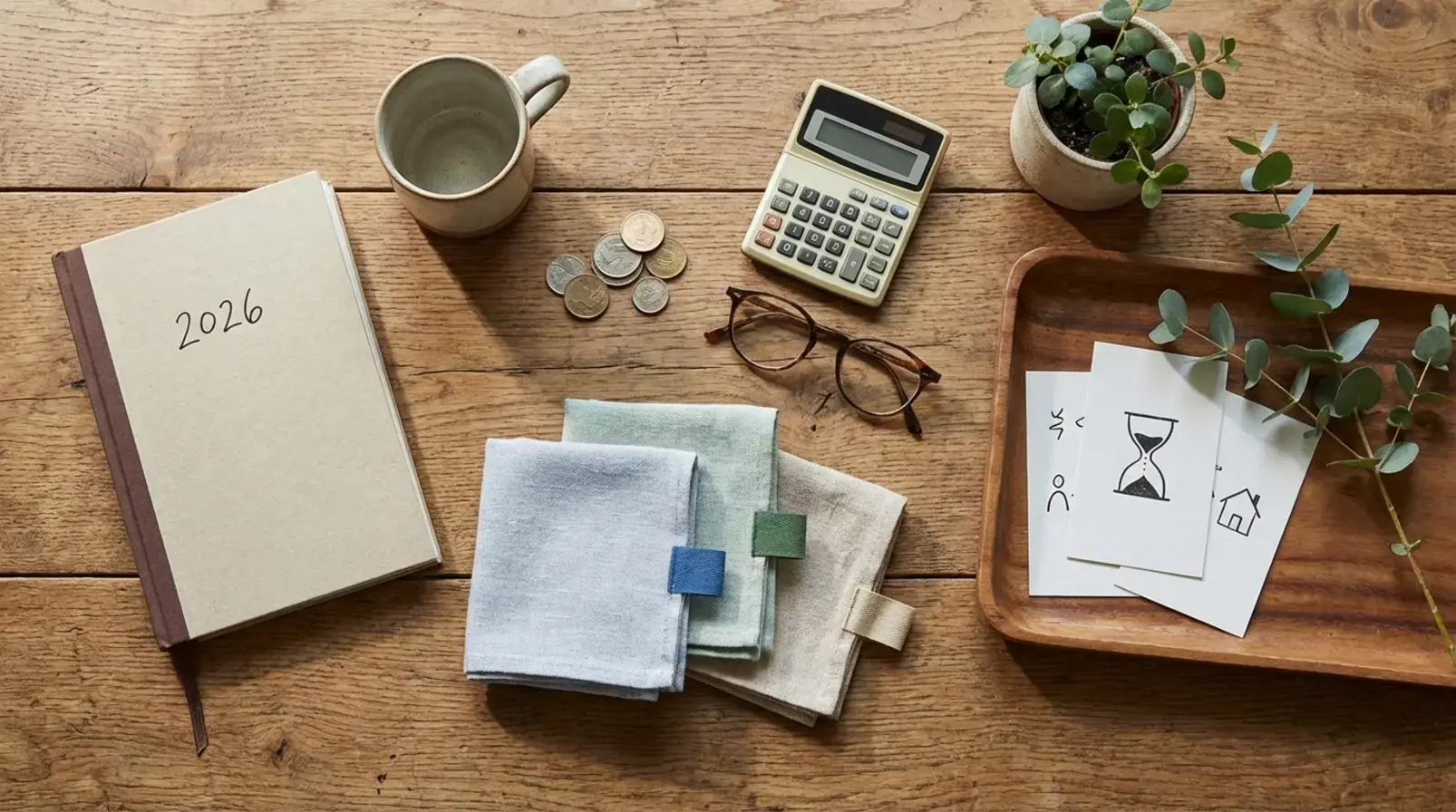 Kit de ménage et linge pour turnover de location courte durée avec clés et checklist