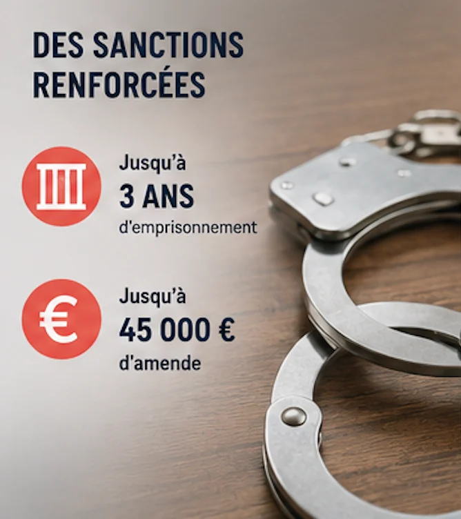 Peines maximales encourues pour violation de domicile : trois ans d’emprisonnement et 45 000 € d’amende