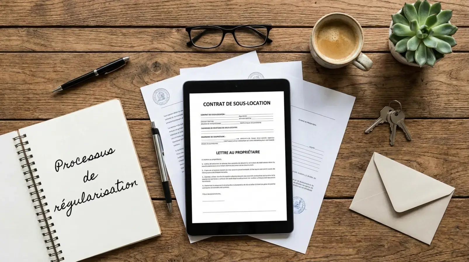Organisation des étapes pour régulariser une sous-location avec documents et clés