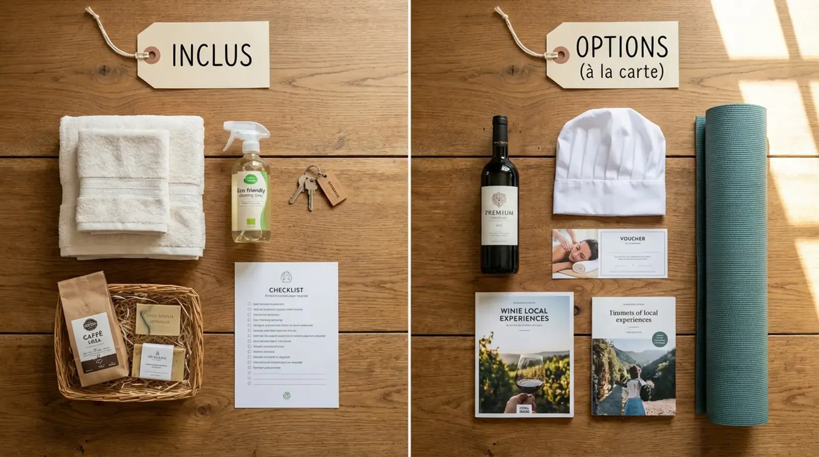 Prestations incluses en conciergerie Airbnb : clés, linge plié et kit ménage